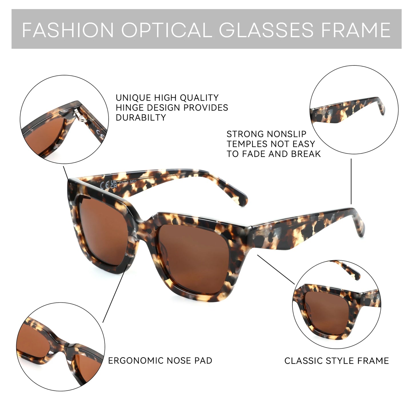ZENOTTIC Women Polarized Sunglasses Trendy: Square Designer Sun Glasses - Retro Shades for vacation with UV400