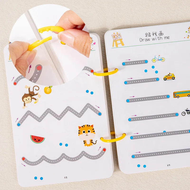 Magical Tracing Workbook Montessori Pen Control Training Books Reusable Magic Practice Copybook Children Drawing Education Toys
