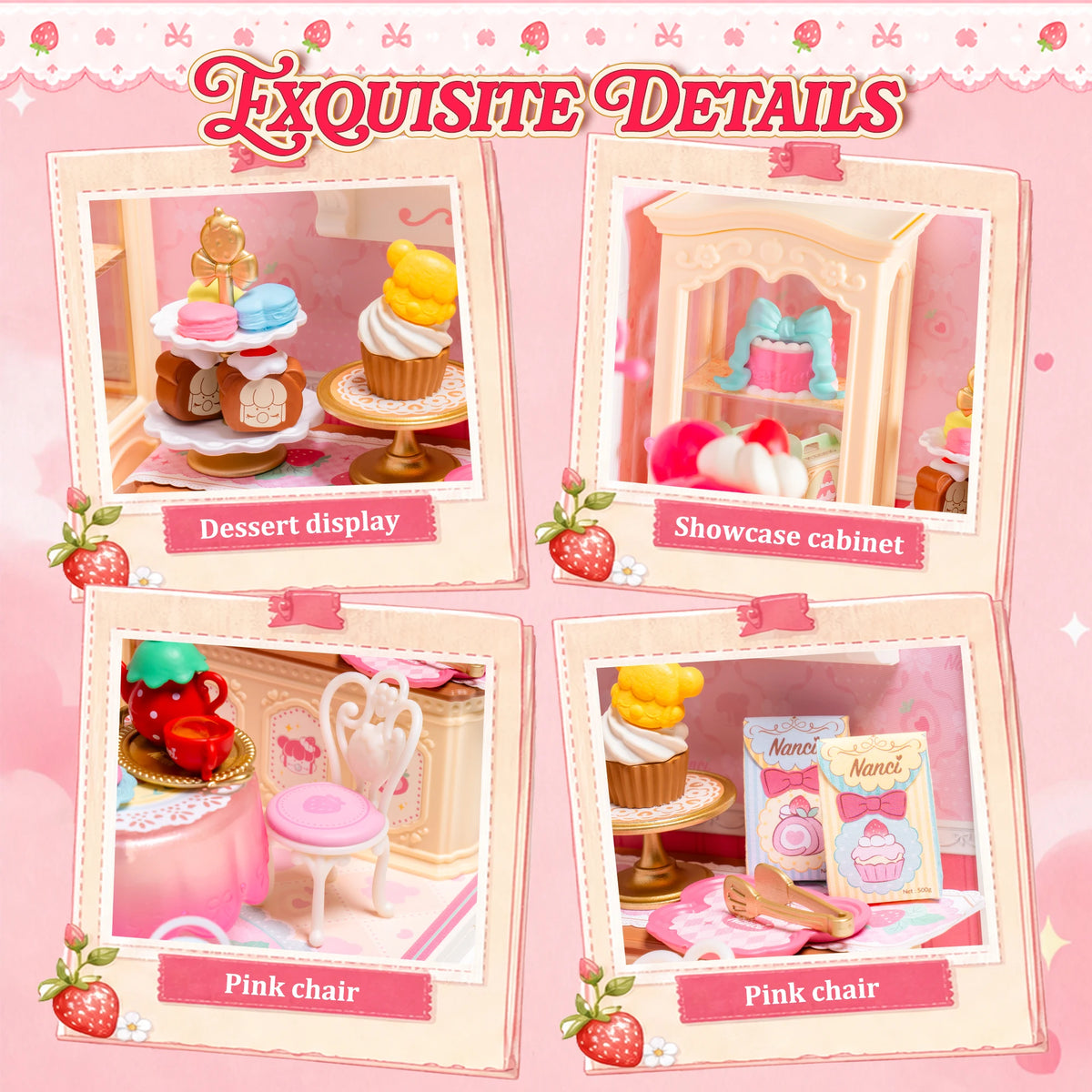 Rolife Nanci Strawberry Teatime DIY Dollhouse Puzzle Building Kit