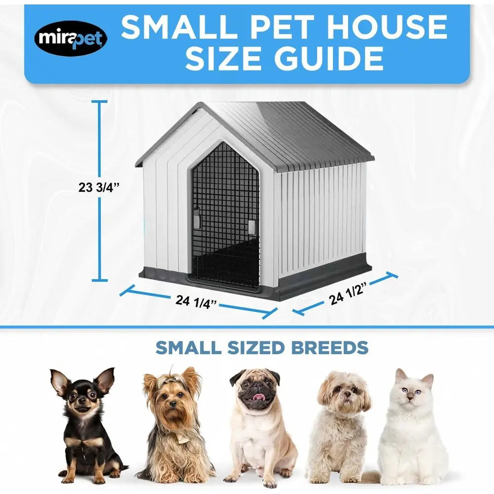 Durable Waterproo Plastic Dog House or Small to Large Sized Dogs, Indoor Outdoor Use Doghouse - Comortable Retreat or Your Pet (