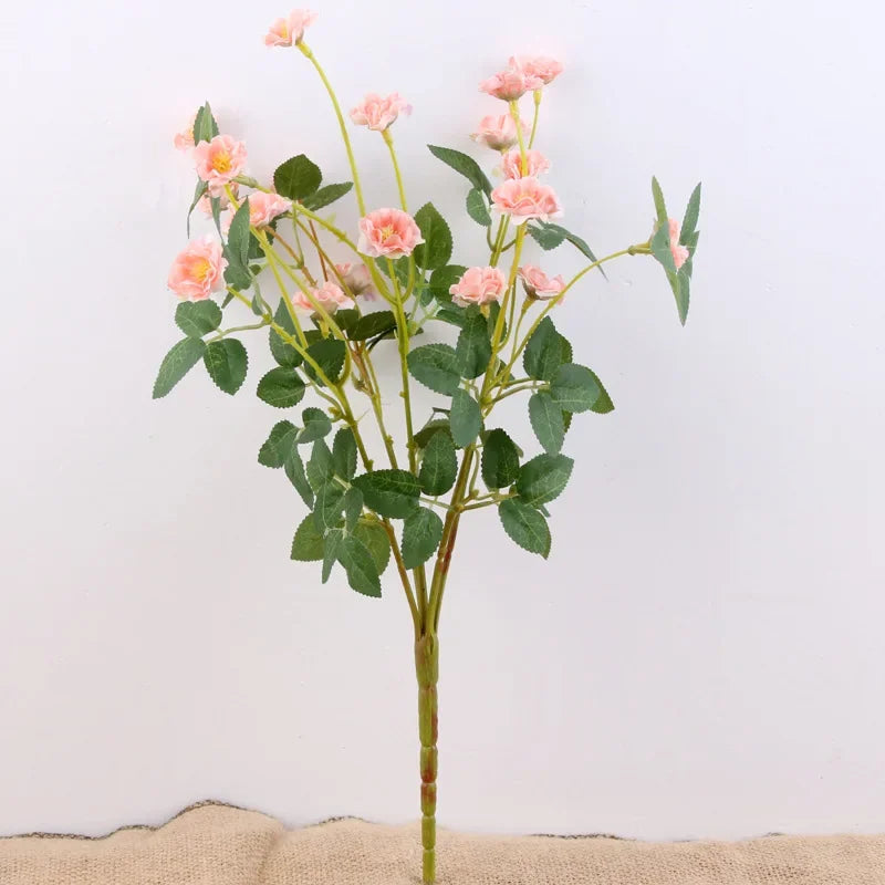 Youyouhuan Artificial Silk Rose Garden Decor Bouquet 15 Heads