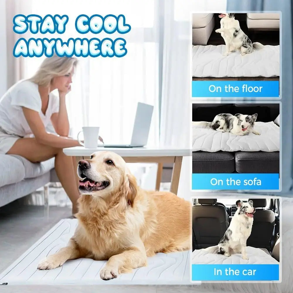 Dog Cooling Mat, 2025 New Washable Portable Pet Cooling Mat Summer Sleng Pad or Dogs Cats, Premium Breathable Coolings Blanket C