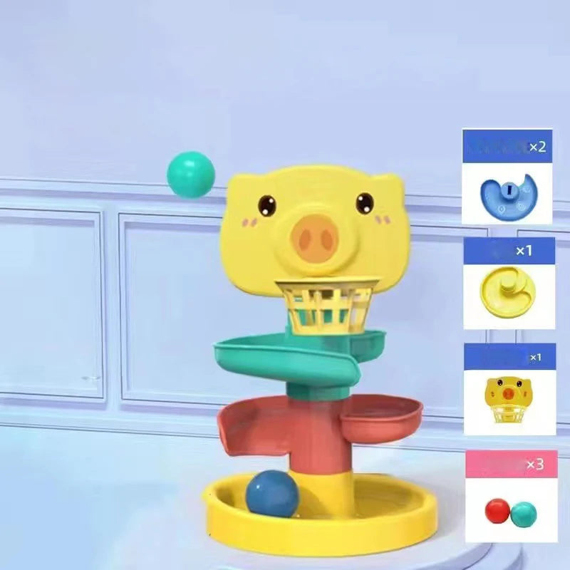 Baby Toy Ball Drop Toys for Toddler 1-3Y Rolling Ball Pile Tower Montessori Educational Stacking Games for Babies Sensory Toys