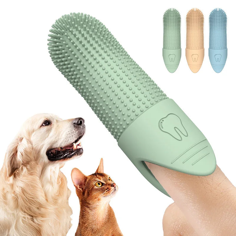 Food Grade Silicone Finger Toothbrush For Pet Dental Care