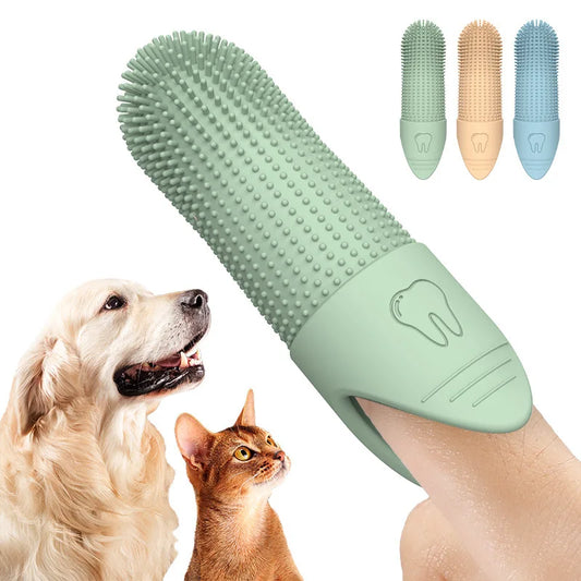 Food Grade Silicone Finger Toothbrush For Pet Dental Care