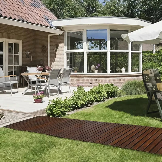 Portable Roll Up Wooden Garden Pathway for Outdoor Spaces
