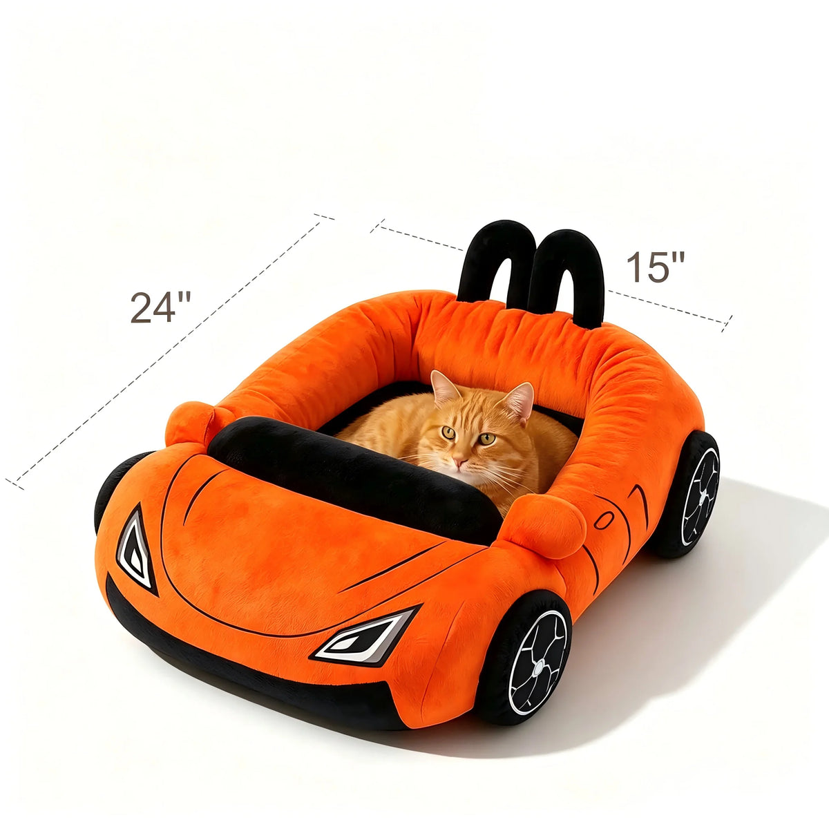 CWV Supercar Cat Bed With Pillow Soft Coral Fleece Kitten