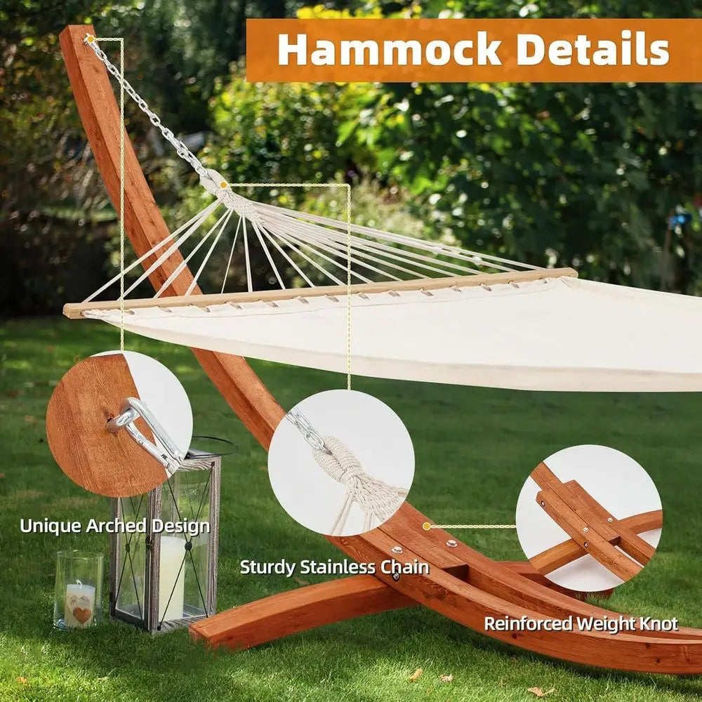 Heavy Duty Two Person Hammock With Stand for Patio Use