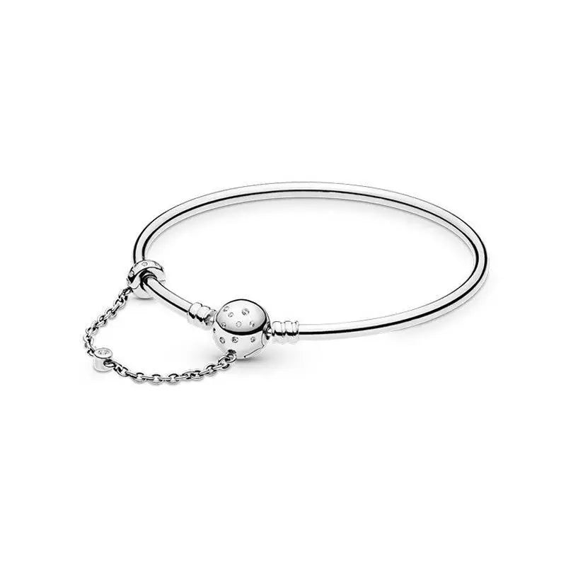 Special sale 925% pure silver snake shaped strap buckle rose zircon decorative bracelet for women's jewelry Valentine's Day gift