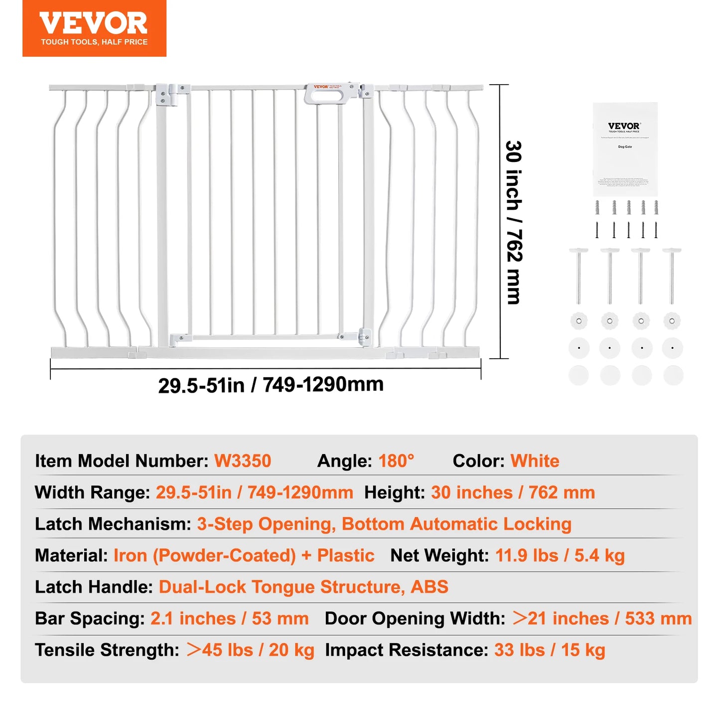 SucceBuy Baby Gate Pressure Mount Walk Through Doorways