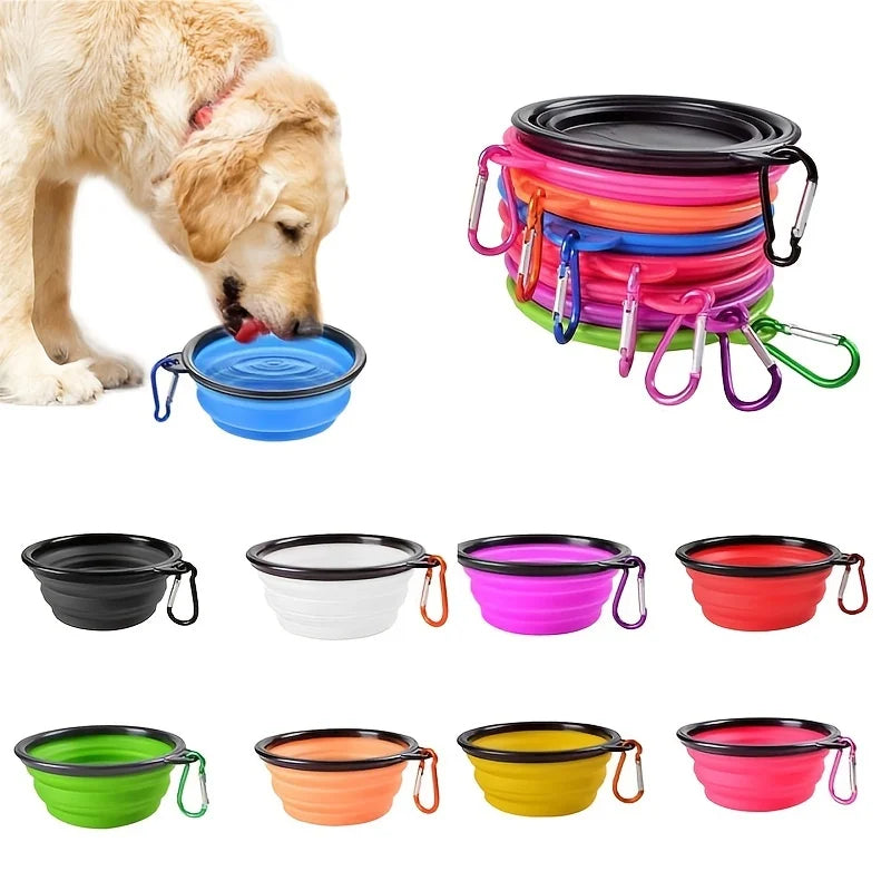 Portable Collapsible TPR Pet Food Bowl For Cats And Dogs