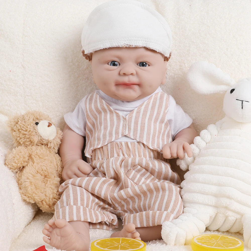 IVITA 14inch 1.65kg 100% Silicone Bebe Reborn Doll Soft Lifelike Baby DIY Blank Handmade Toys Realistic Girl Baby Dolls for Children  Adult Christmas Collectors Gift
