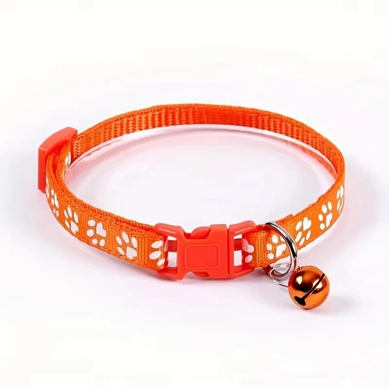Adjustable Cat Collar With Bell And Ribbons Accessory