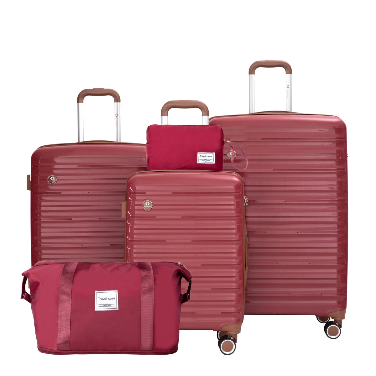 Travelhouse Hardcase Luggage Set With Spinner Wheels And TSA Lock