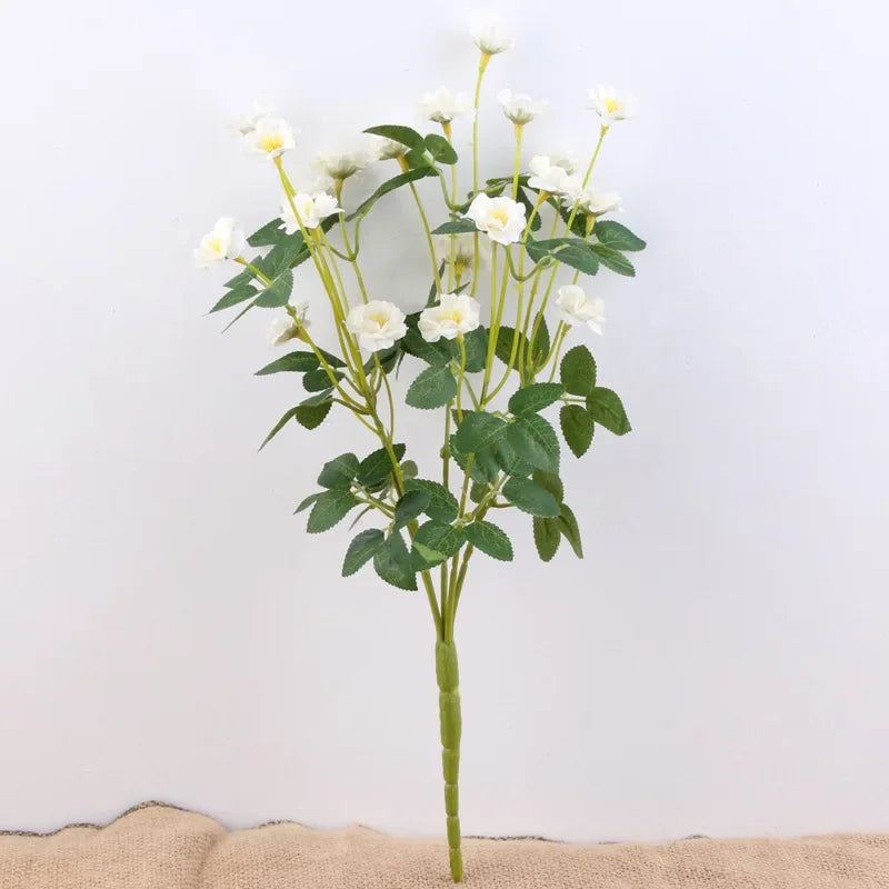 Youyouhuan Artificial Silk Rose Garden Decor Bouquet 15 Heads