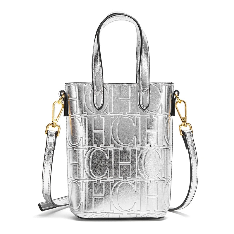CHCH Women's Phone Bag 2025 New Black Simple Texture Women's Crossbody Bag Wallet