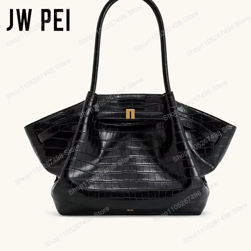 JW PEI Luxury Handbag Tote Bag for Women Leather Shoulder Bag Purse Design Large Capacity Totes Top Handle Hobo Shopper Work Bag