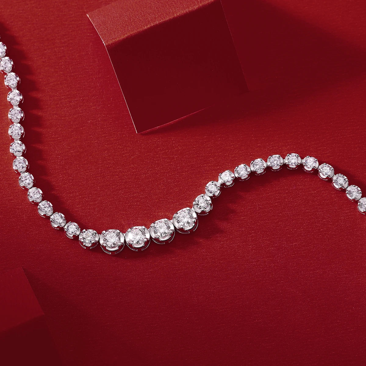 Jiuzuan 925 Silver Moissanite Necklace With Certificate Authentication