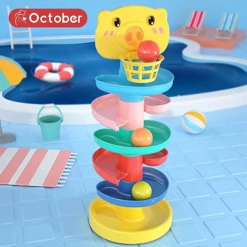 Baby Toy Ball Drop Toys for Toddler 1-3Y Rolling Ball Pile Tower Montessori Educational Stacking Games for Babies Sensory Toys