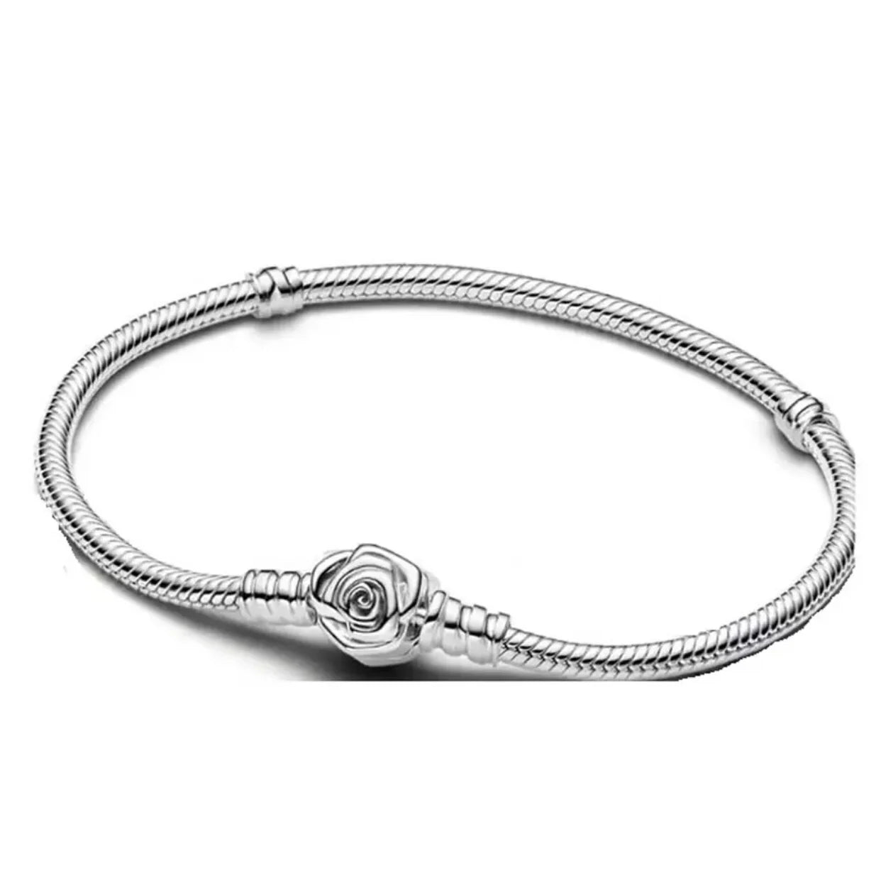 Special sale 925% pure silver snake shaped strap buckle rose zircon decorative bracelet for women's jewelry Valentine's Day gift