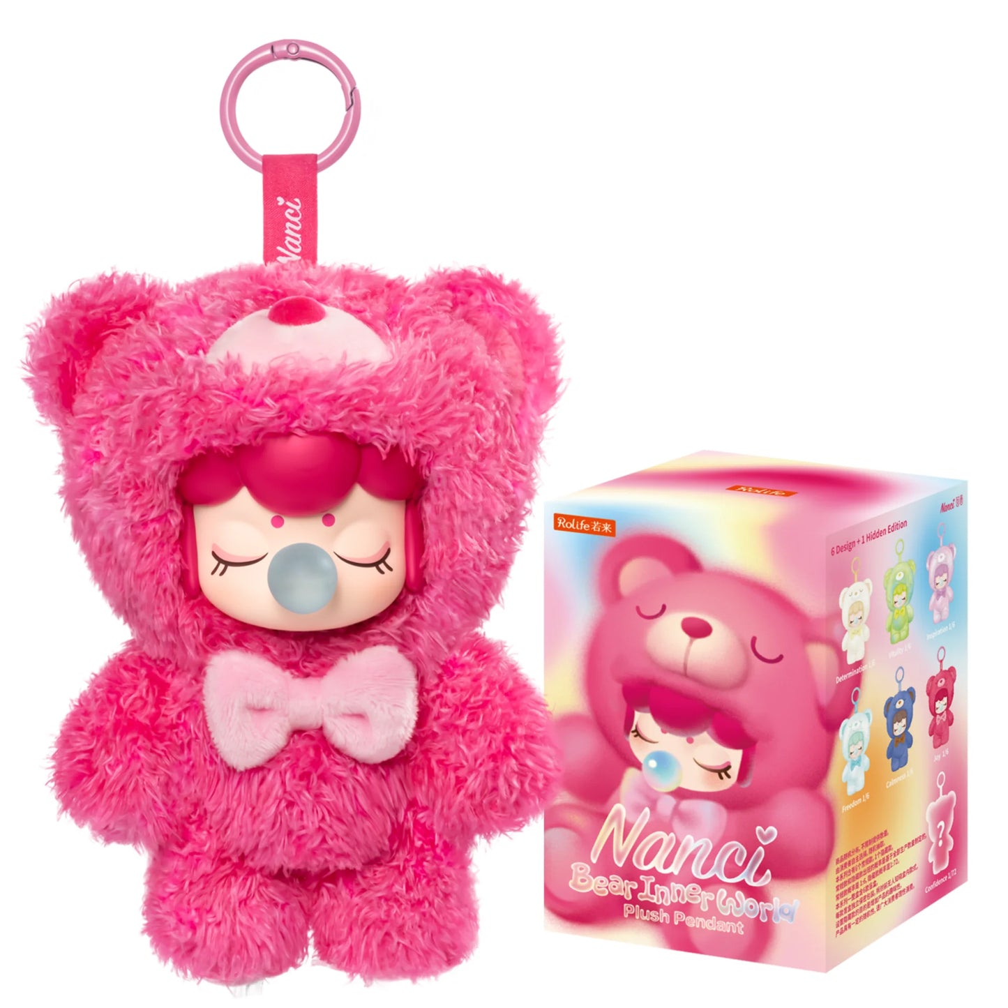 Rolife Nanci Blind Box Nanci Bear Inner World Plush Pendant Action Figure Surprise Box Plush Doll Keychain Toys for Bag Decor Gift for Adults Friends