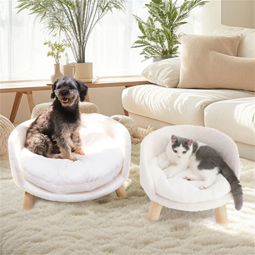 BORWART Ultra Soft Elevated Pet Sofa Bed With Removable Cover