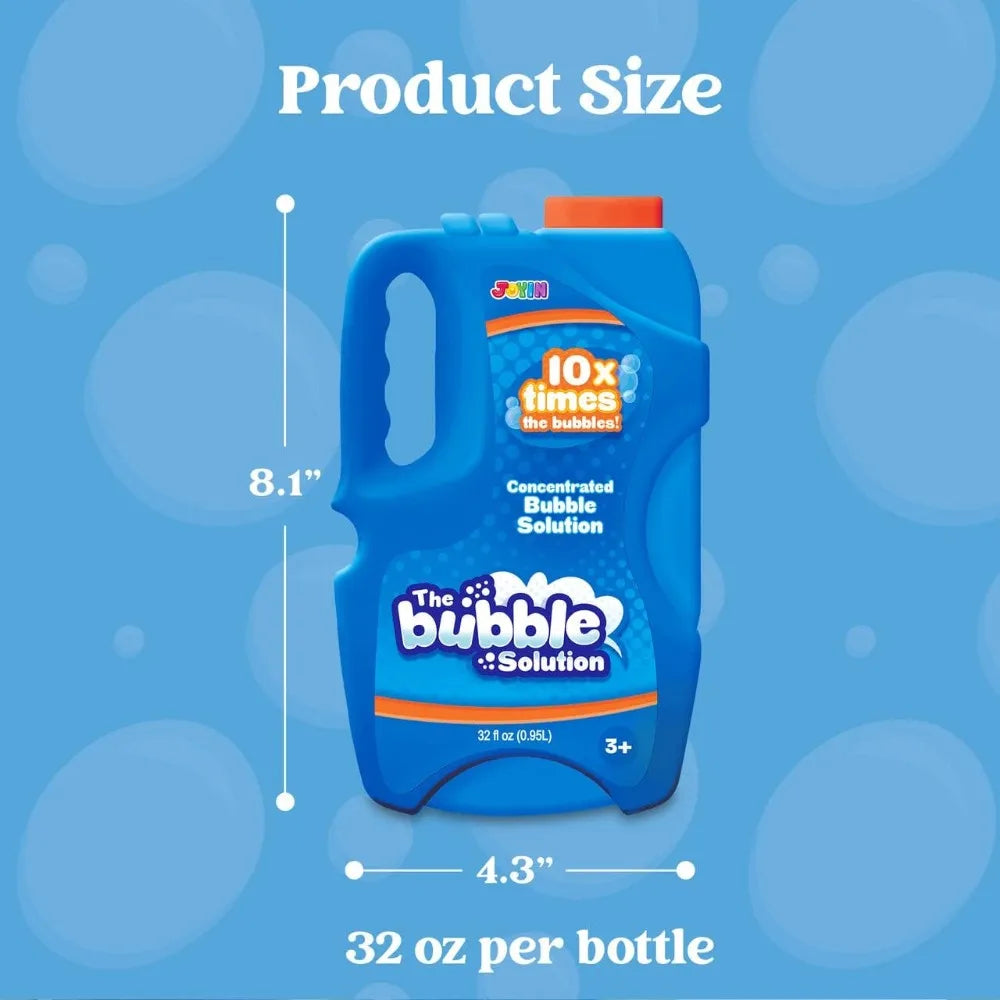 JOYFY 32 OZ Concentrated Bubble Solution for Bubble Machines (Up to 2.5 Gallons) Concentrated Solution Refills for Machine Wands