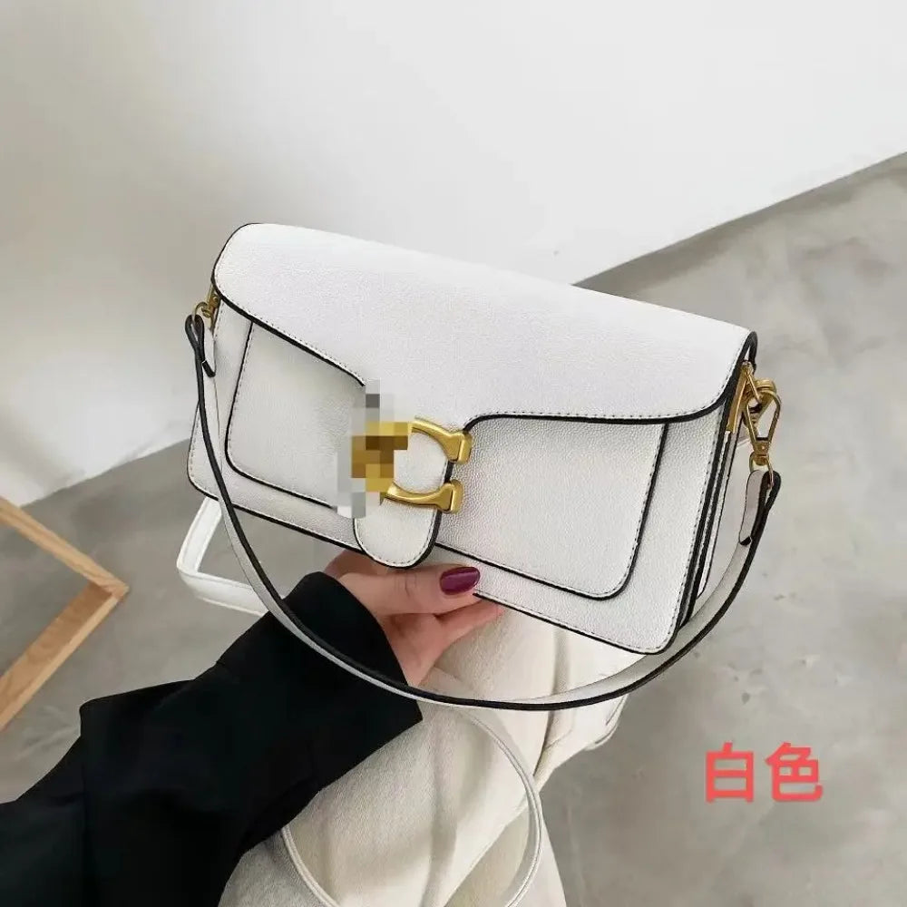 2026 new classic messenger bag, niche handbag, high-quality pure color simple small square bag, commuting shoulder bag