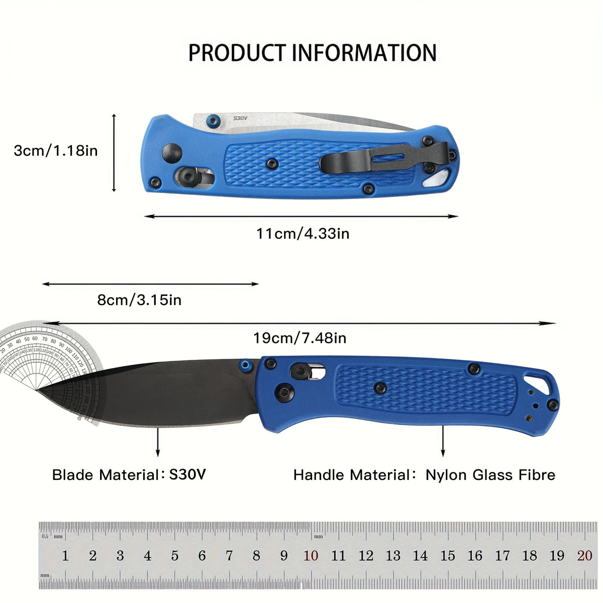 Folding Pocket Knife With Stainless Steel Blade For Outdoor Use
