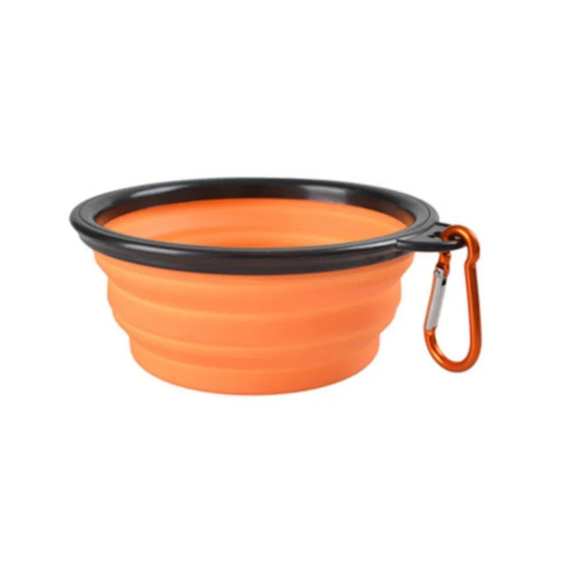 Portable Collapsible TPR Pet Food Bowl For Cats And Dogs