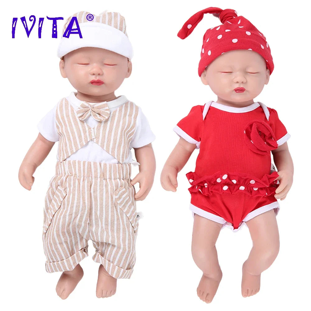 IVITA Realistic Full Silicone Reborn Baby Doll Kit, Lifelike Toy Gift
