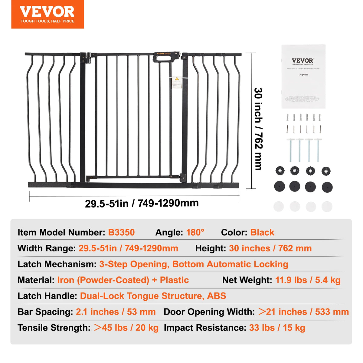 SucceBuy Baby Gate Pressure Mount Walk Through Doorways