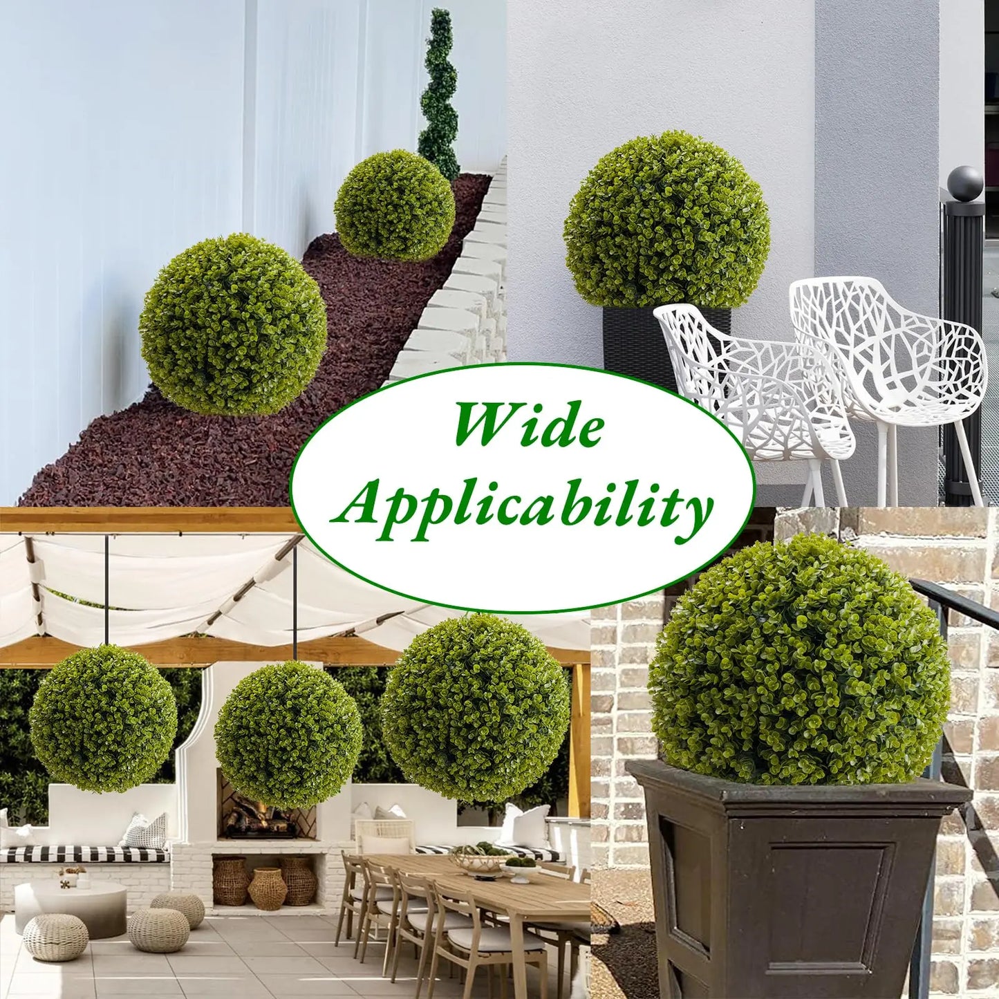 Studyset Topiary Cedar Balls Outdoor Decor Set Of 2