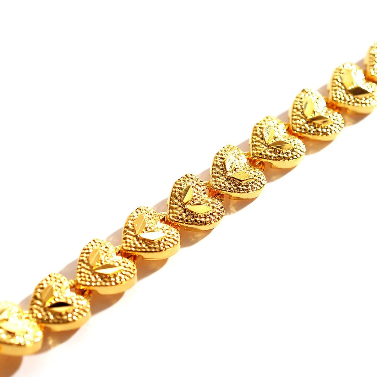 8MM Heart Love Bracelet Women Watch Chain Women 24K Gold AU999 - Fashion Watch Band Design, Daily Office Wear