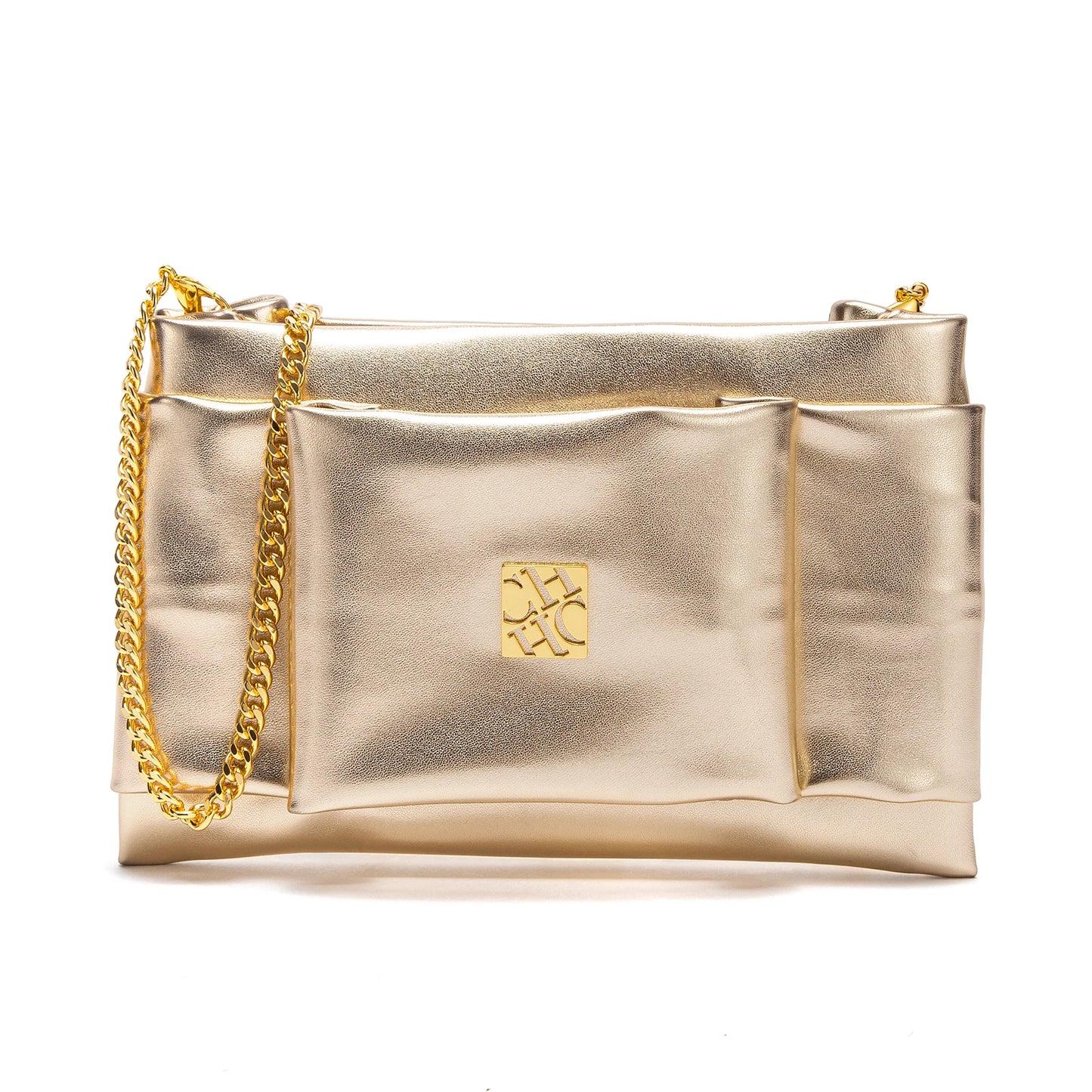 CHCH Women's Shoulder Bag New Simple Black Detachable Dual purpose Chain Bag Business Wallet