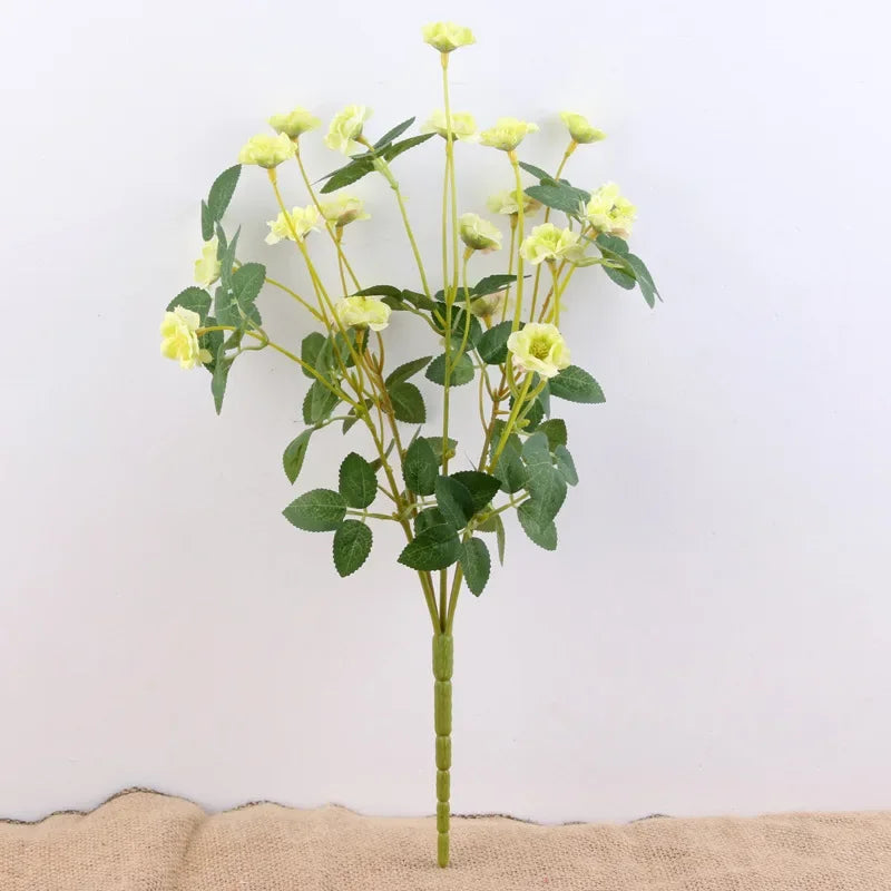 Youyouhuan Artificial Silk Rose Garden Decor Bouquet 15 Heads