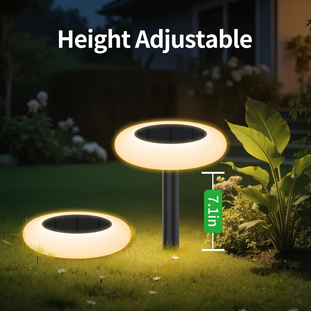 Intelamp Outdoor Solar Pathway Lights for Garden Landscape Walkways