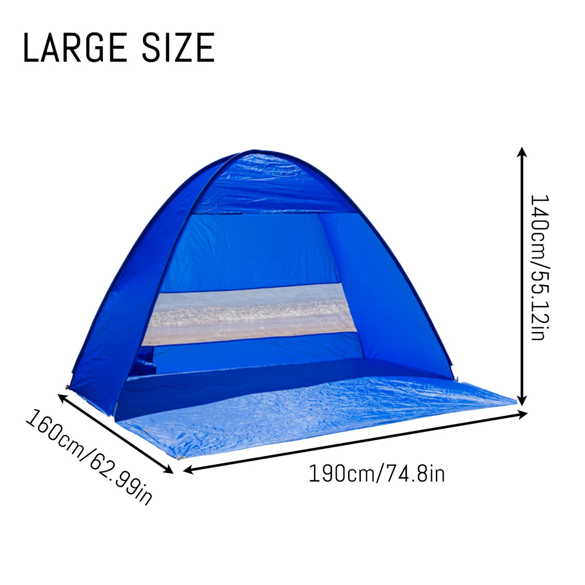Automatic Beach Camping Tent With UPF 50 Sun Protection Shelter