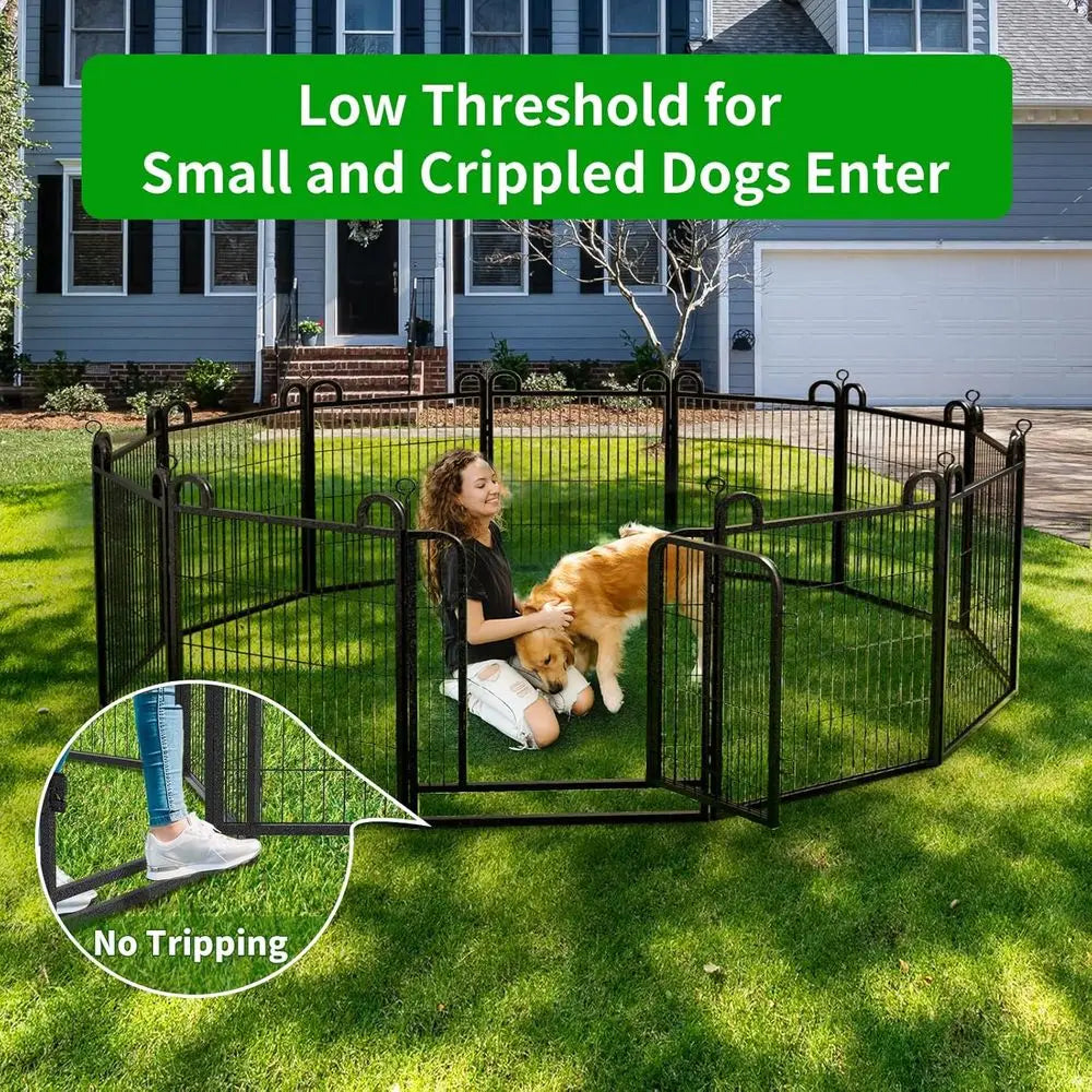 Dog Playpen Outdoor 16 Piece Panels Heavy Duty Dog ence 40" Height | Anti-Rust Pens with DoPortable or RV Camping Yard, Total 36