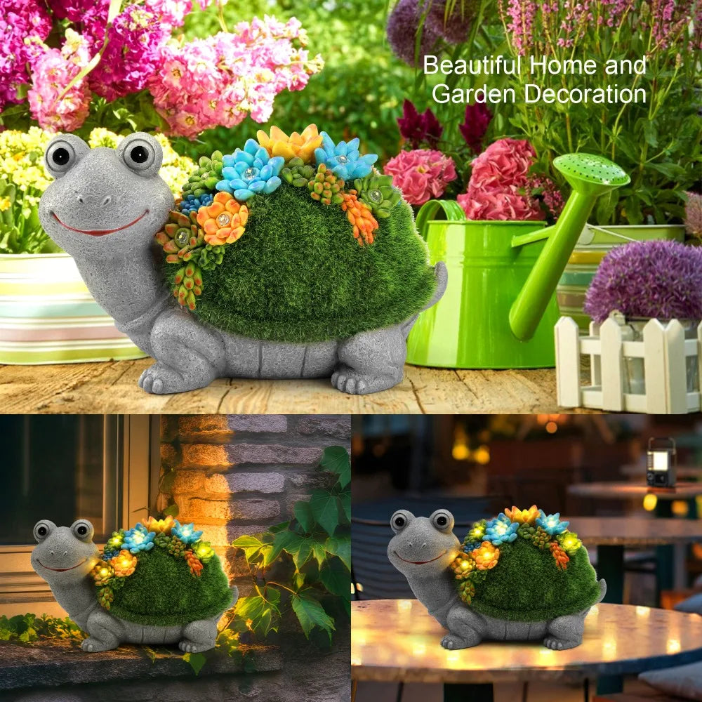 Solar Garden Turtle Statue Light for Outdoor Lawn Decor