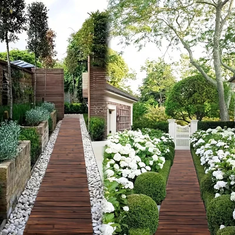 Portable Roll Up Wooden Garden Pathway for Outdoor Spaces