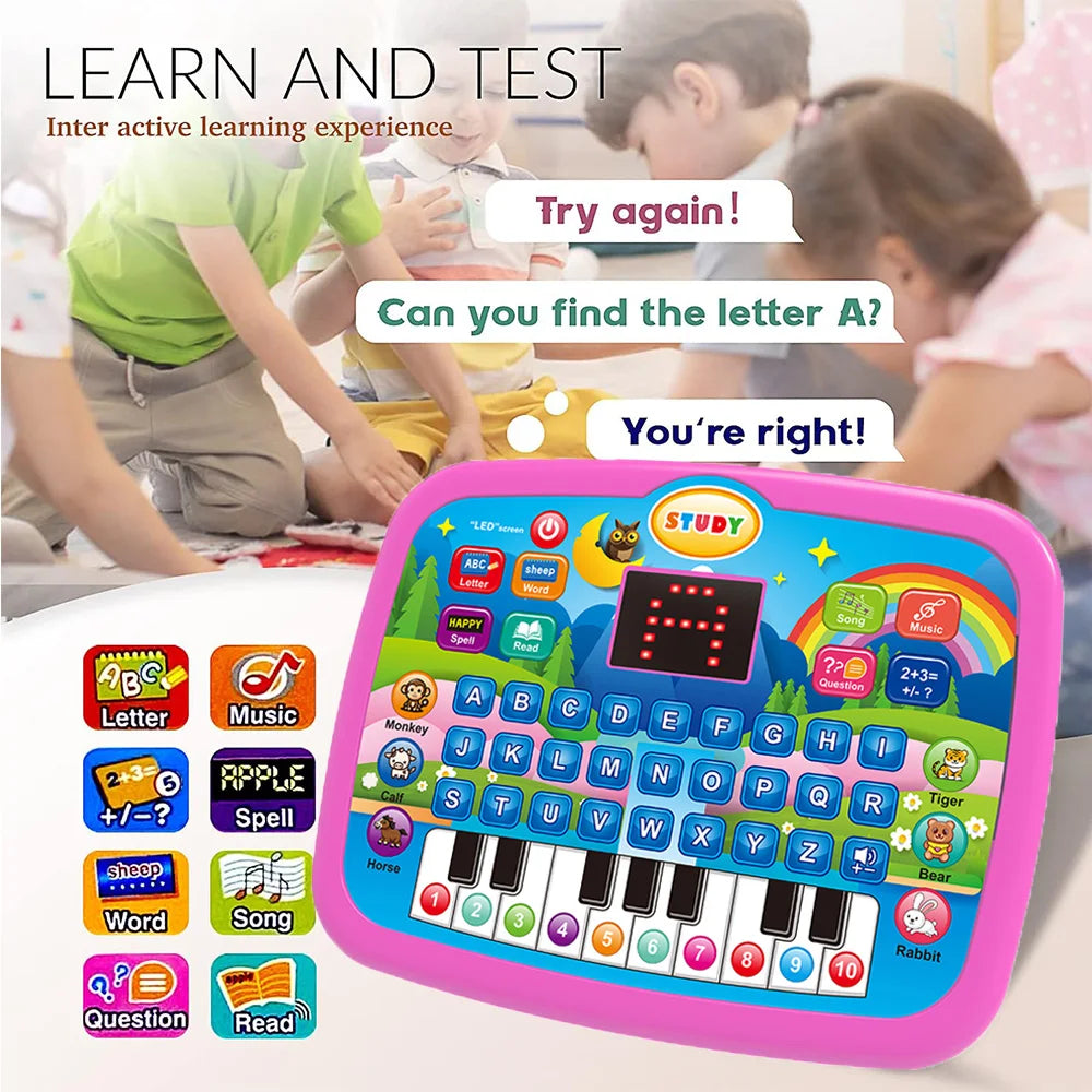 Multi functional early childhood education machine toys, letters, numbers, and music, gifts for boys and girls (no batteries)