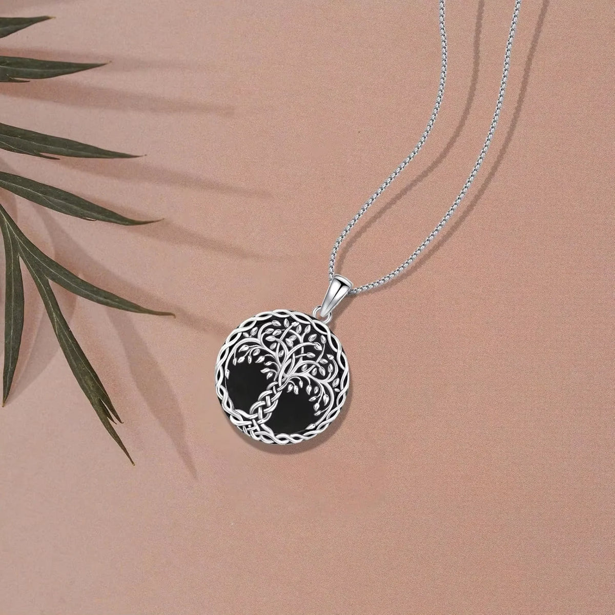 DRINSPER Sterling Silver Tree Of Life Celtic Knot Pendant Necklace
