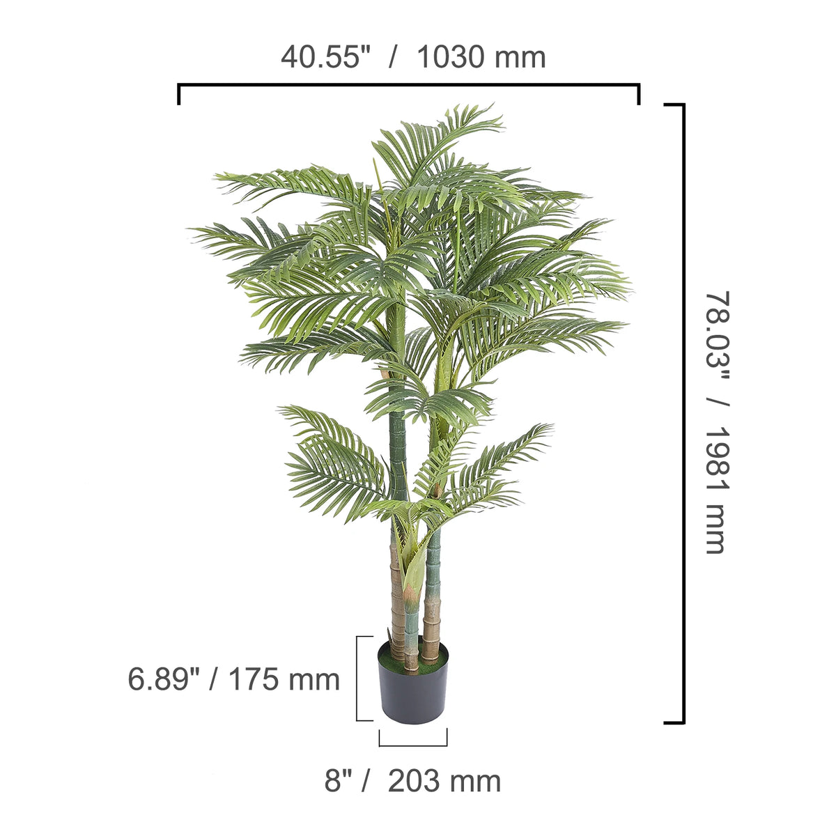 Artificial Palm Tree Faux Tropical Plant For Stylish Home Decor