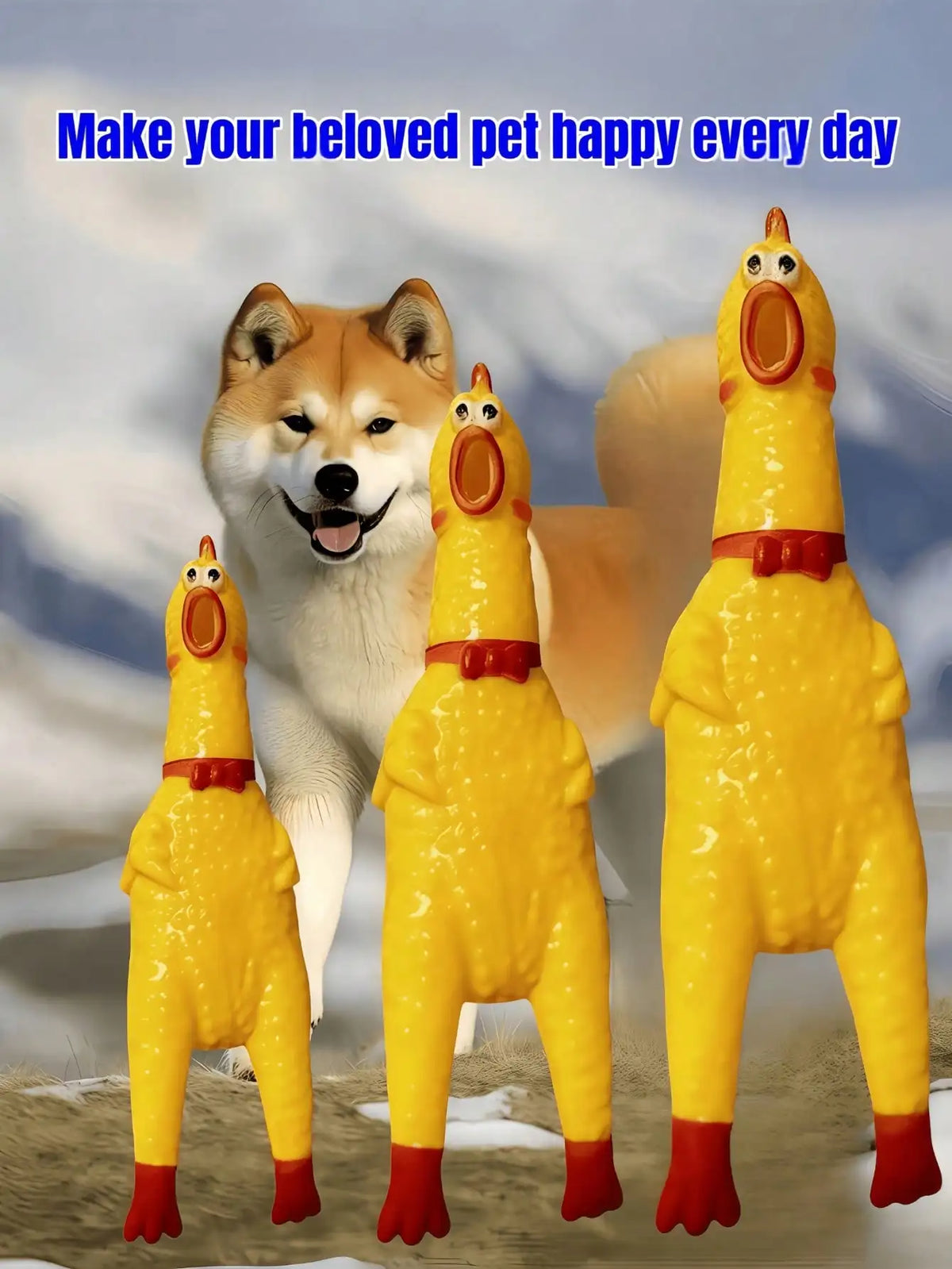 Upgraded Screaming Chicken Squeaky Pet Toy For Dogs And Cats