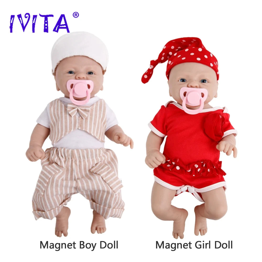 IVITA Realistic Full Silicone Reborn Baby Doll Kit, Lifelike Toy Gift
