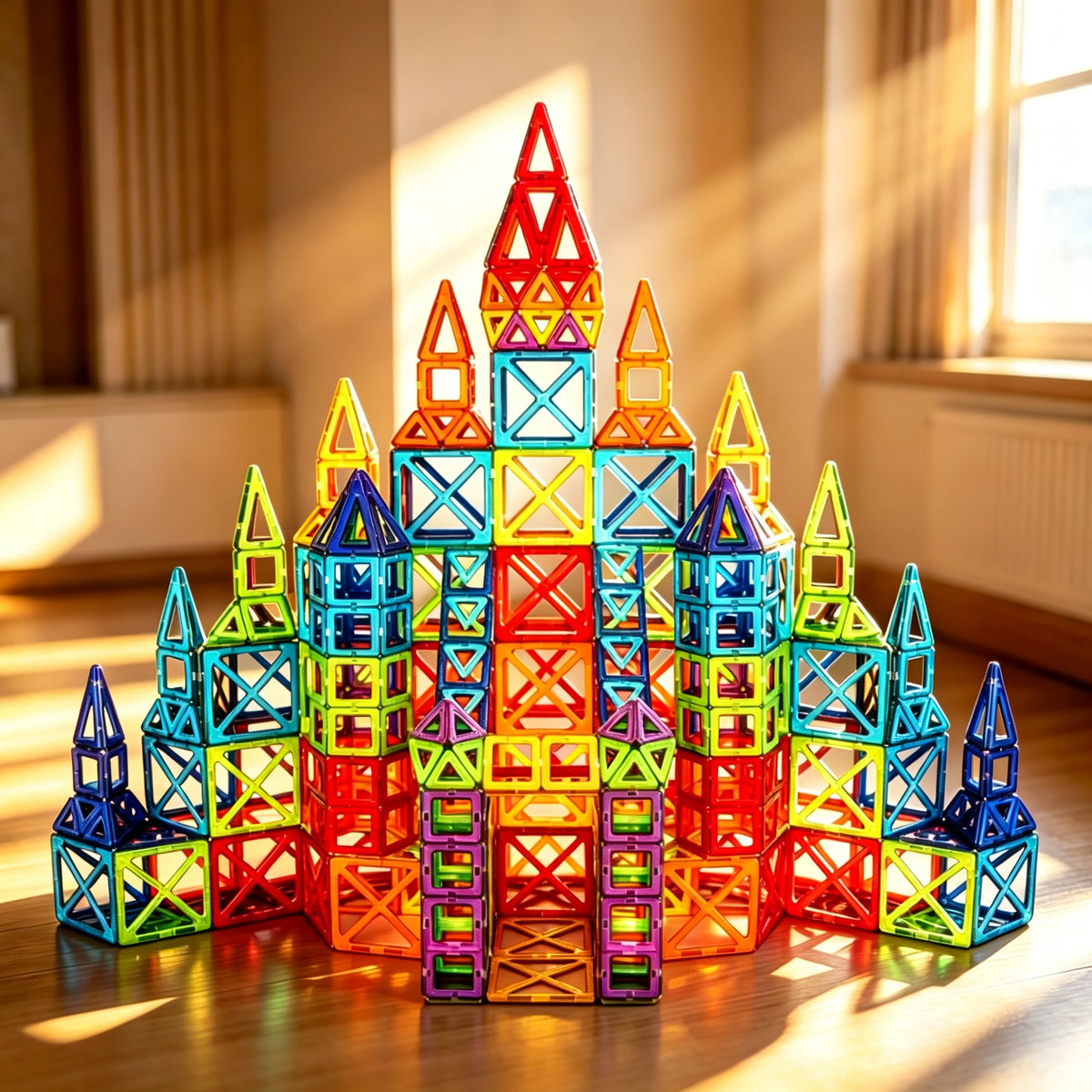 Magnetic Building Blocks DIY Magnets Construction Set Big Size Learning Montessori Educational Toys For Kid Magnet Tiles STEM