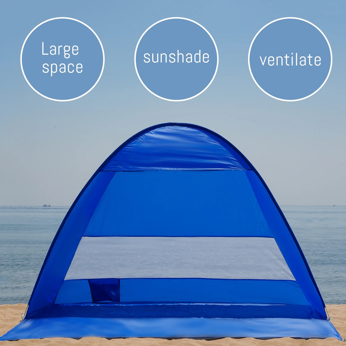 Automatic Beach Camping Tent With UPF 50 Sun Protection Shelter