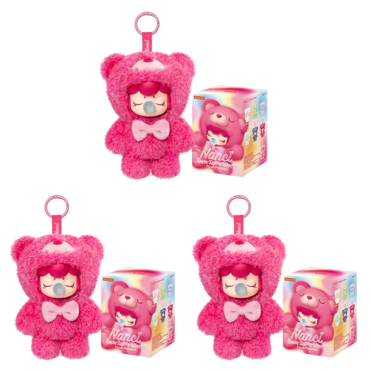 Rolife Nanci Blind Box Nanci Bear Inner World Plush Pendant Action Figure Surprise Box Plush Doll Keychain Toys for Bag Decor Gift for Adults Friends