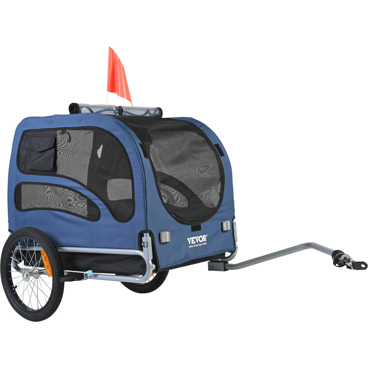 SucceBuy Pet Bicycle Trailer Carrier with Safety Reflectors and Storage